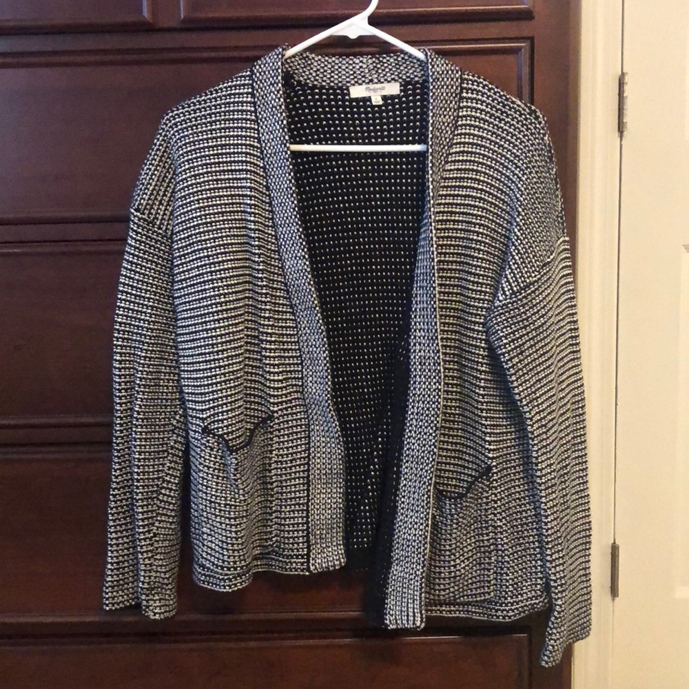 Madewell Black/white cardigan sweater - worn once